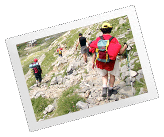 Walking tour in the mountains of Scotland