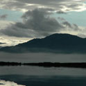 Misty highland mountains