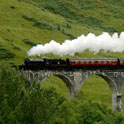 Glenfinnan viaduct steam train